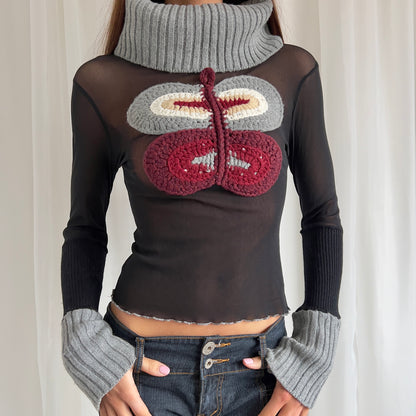 90s Mesh & Knit Jumper - Size S