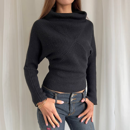 00s Batwing Knit Jumper - Size L