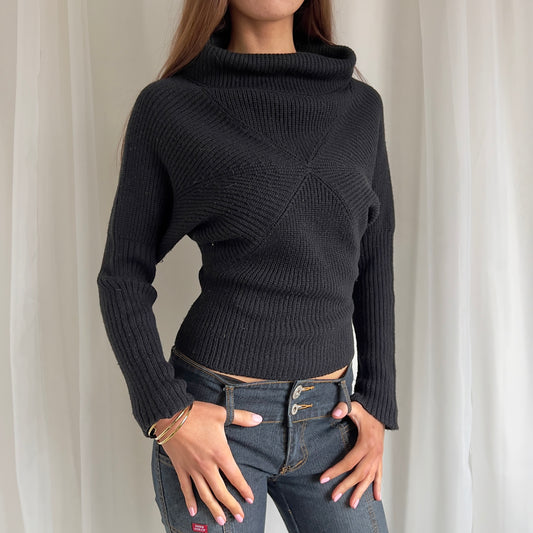 00s Batwing Knit Jumper - Size L