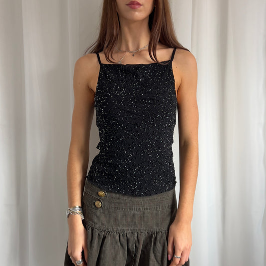 90s Mesh Beaded Cami - Size S