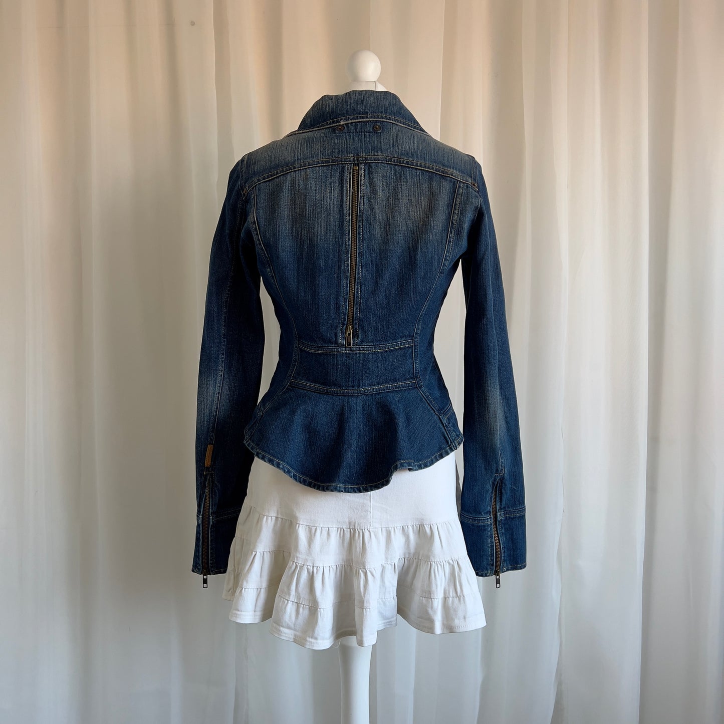 00s Denim Zip Up Jacket - Size M