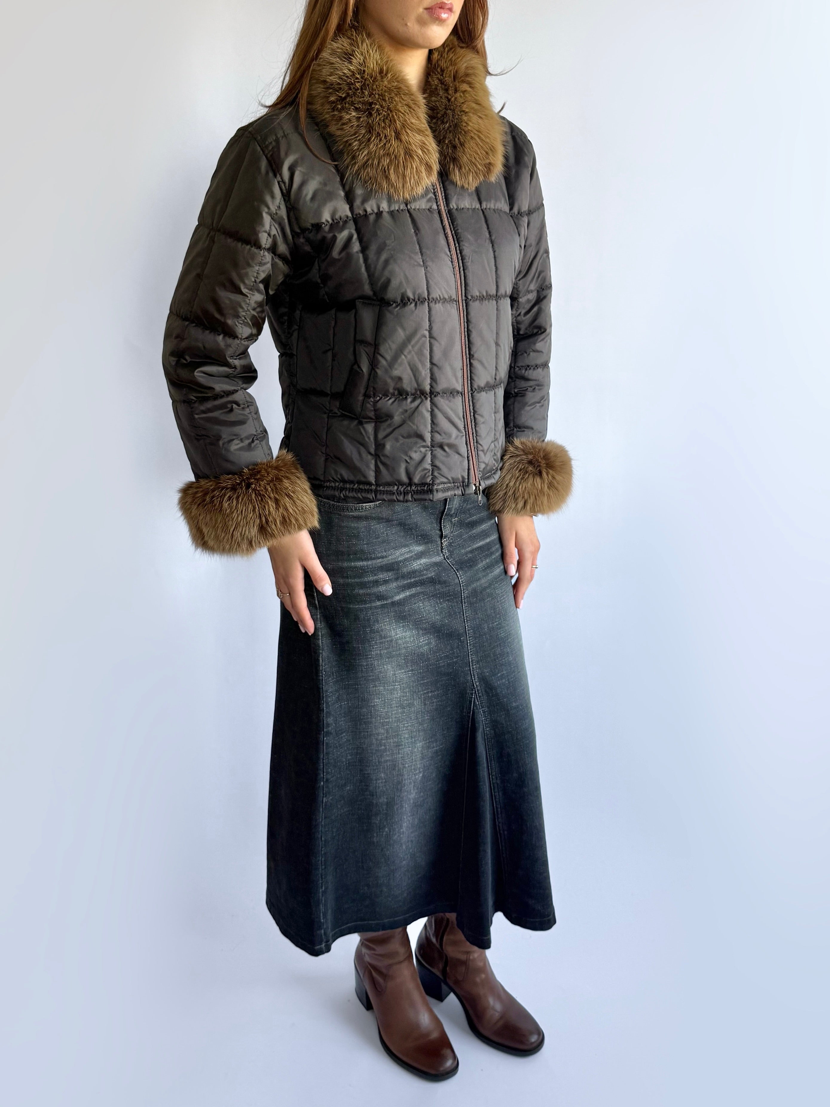 Fur Puffer Afghan Coat - Size M