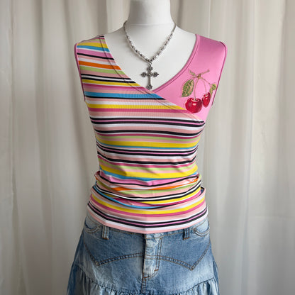 00s Cherry Crop Top - Size S