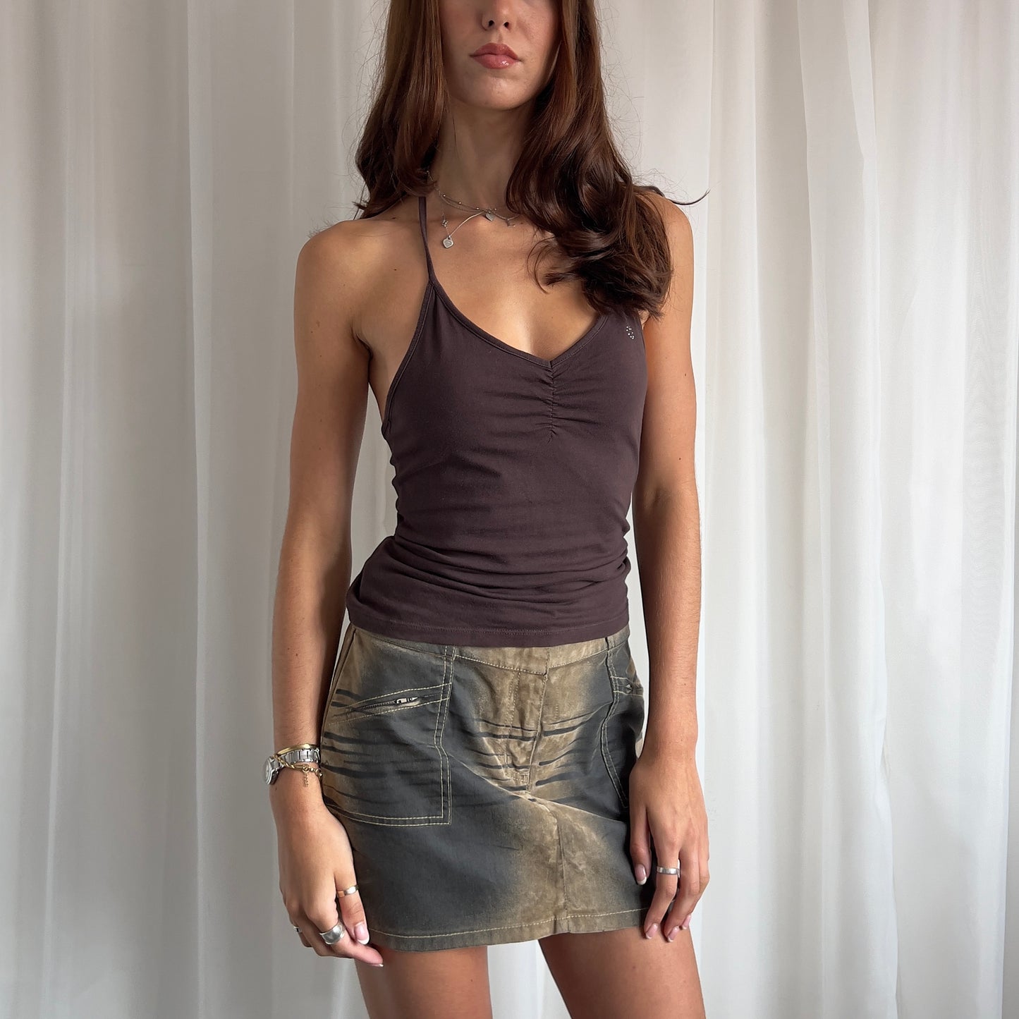 00s Faux Suede Mini Skirt - Size S