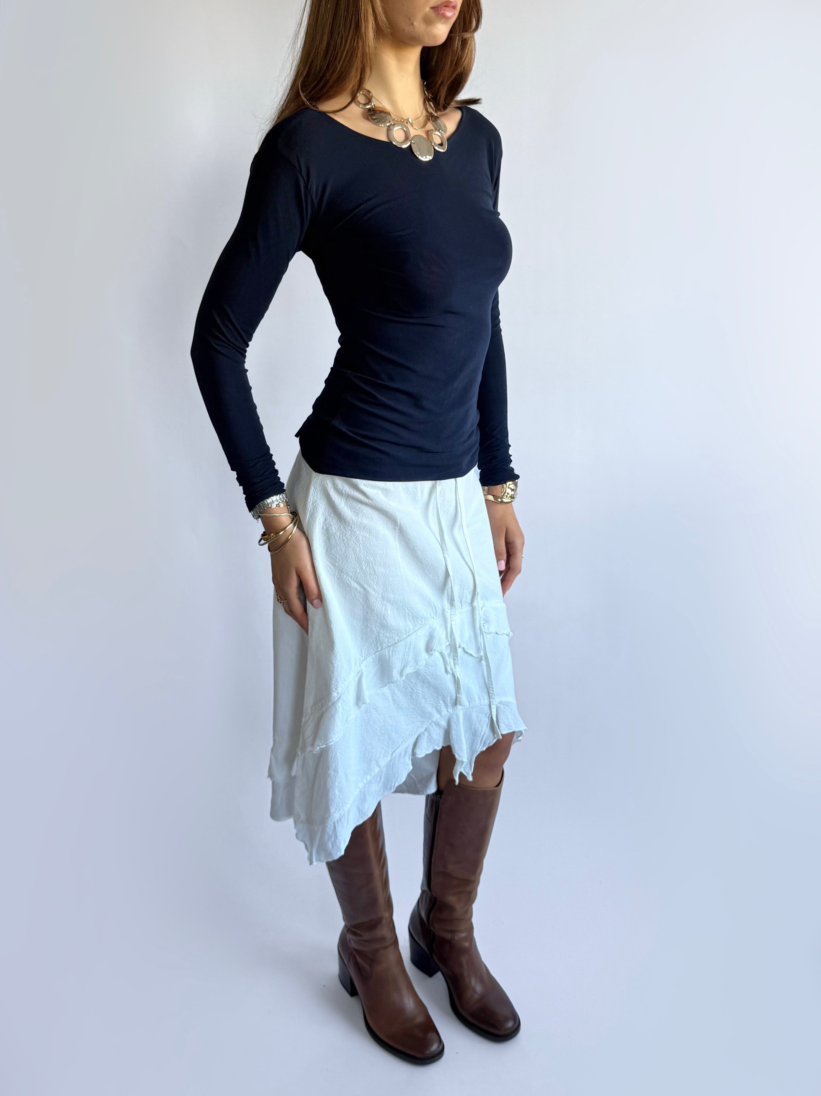 Mesh Long Sleeve Top - Size M