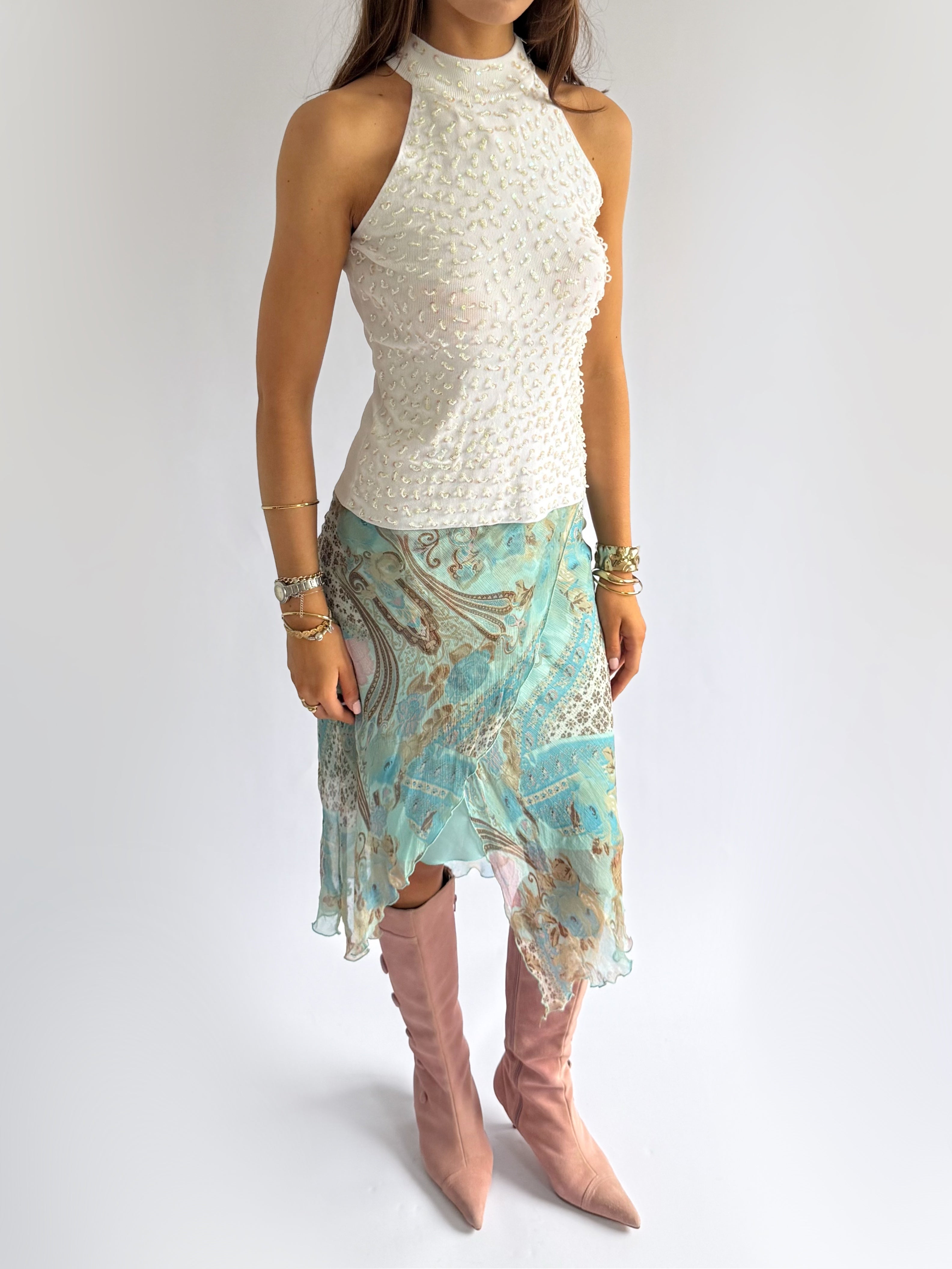 Sequin Beaded Cami - Size XS