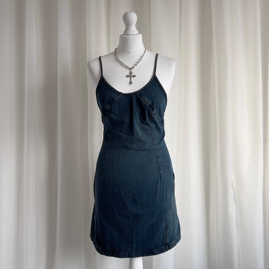 90s Denim Mini Dress - Size S