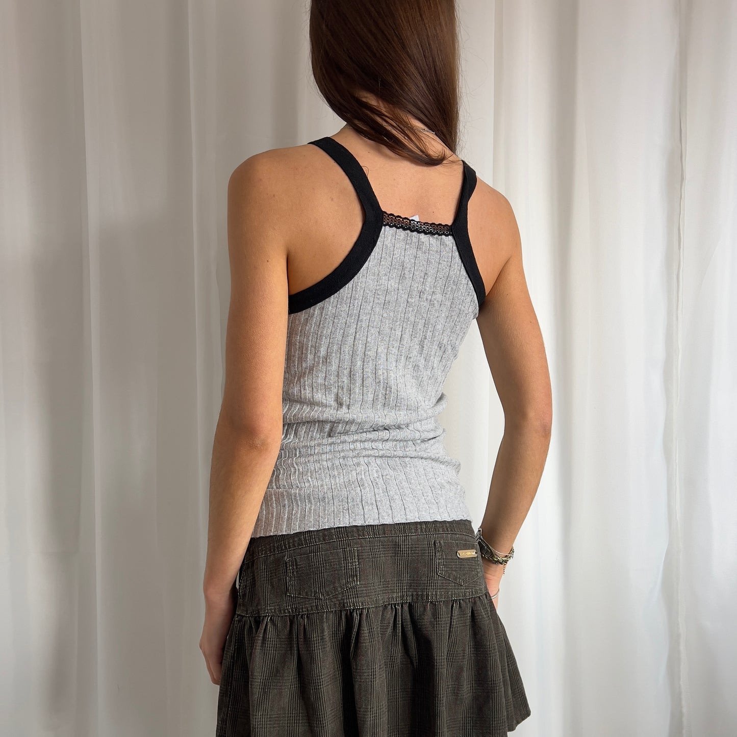 00s Kookai Knit & Lace Cami - Size L