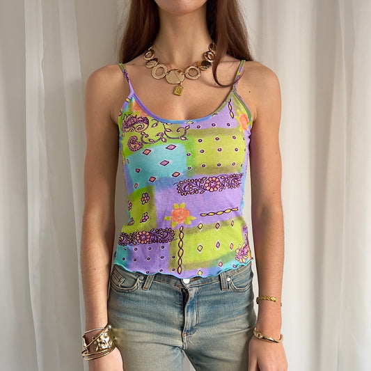 00s Graphic Cami Top - Size S