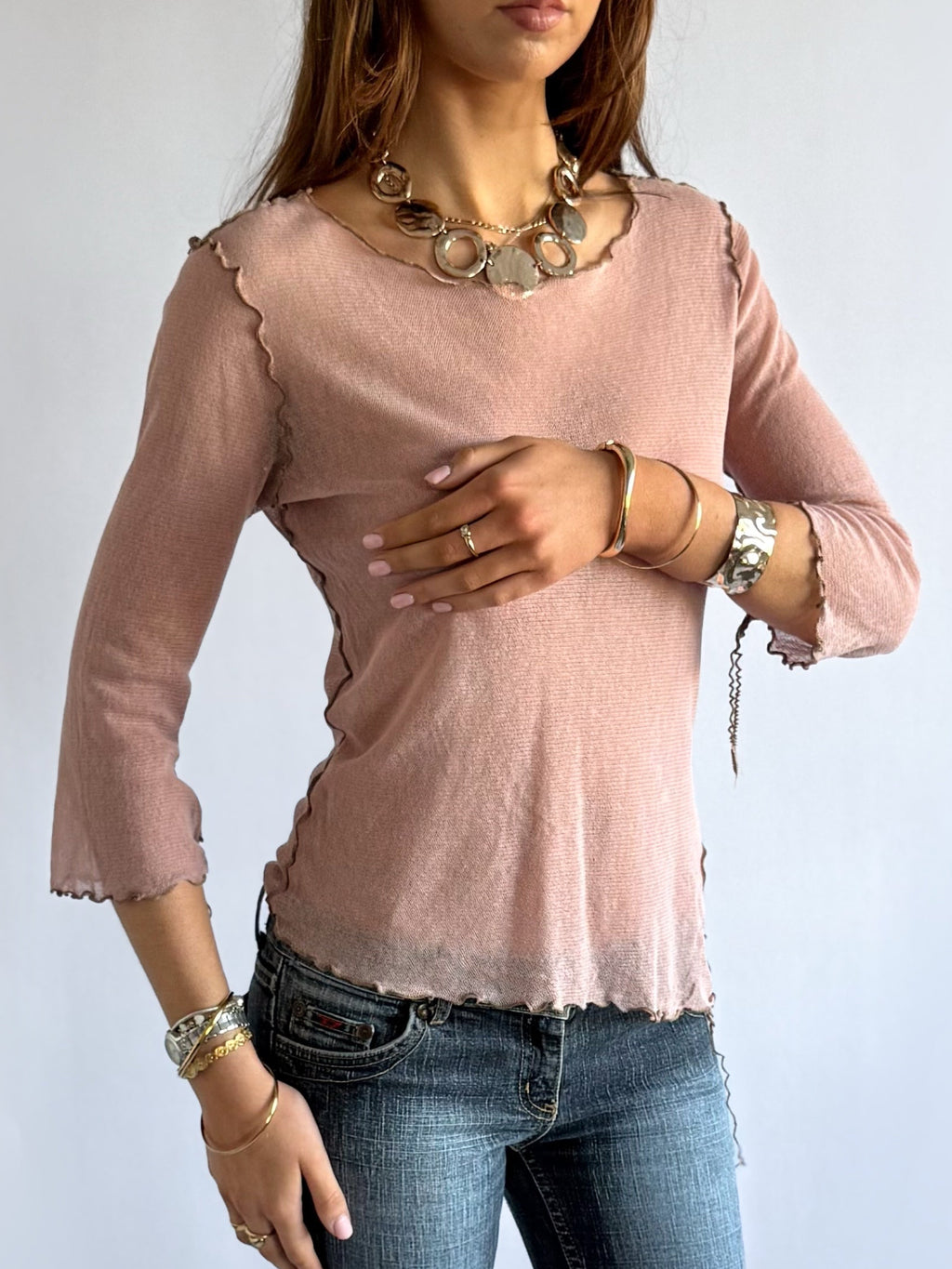 Cop Copine Sheer Top - Size M