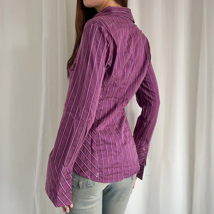 90s Pinstripe Shirt - Size L