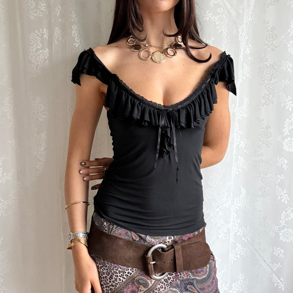 Ruffle Lace Cami - Size S