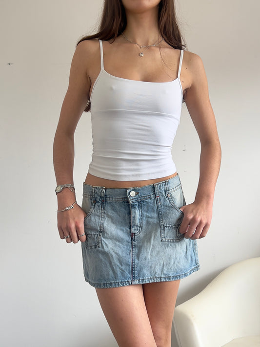 00s Denim Mini Skirt - Size S