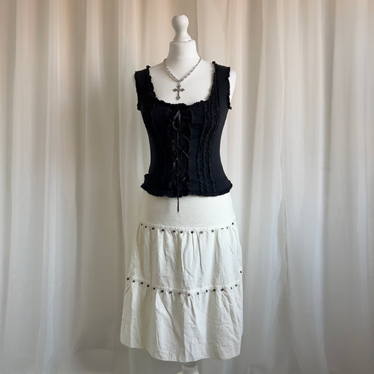 00s DEADSTOCK Tiered Midi Skirt - Sizes S & M