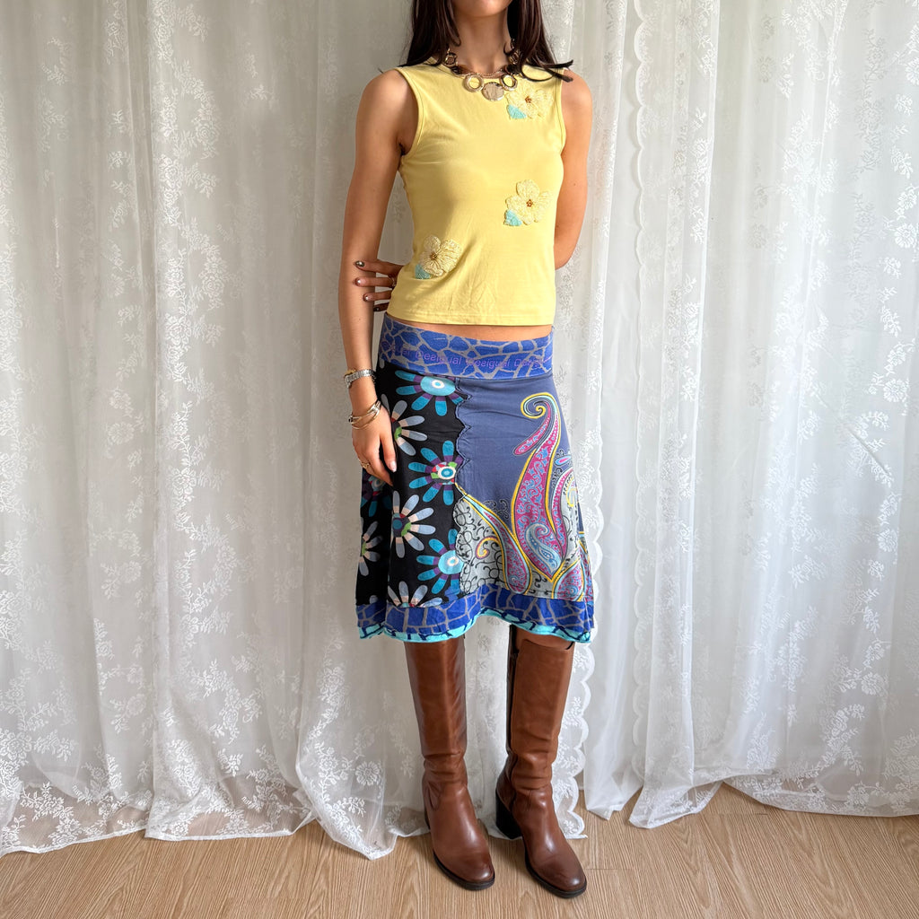 Desigual Graphic Midi Skirt - Size S