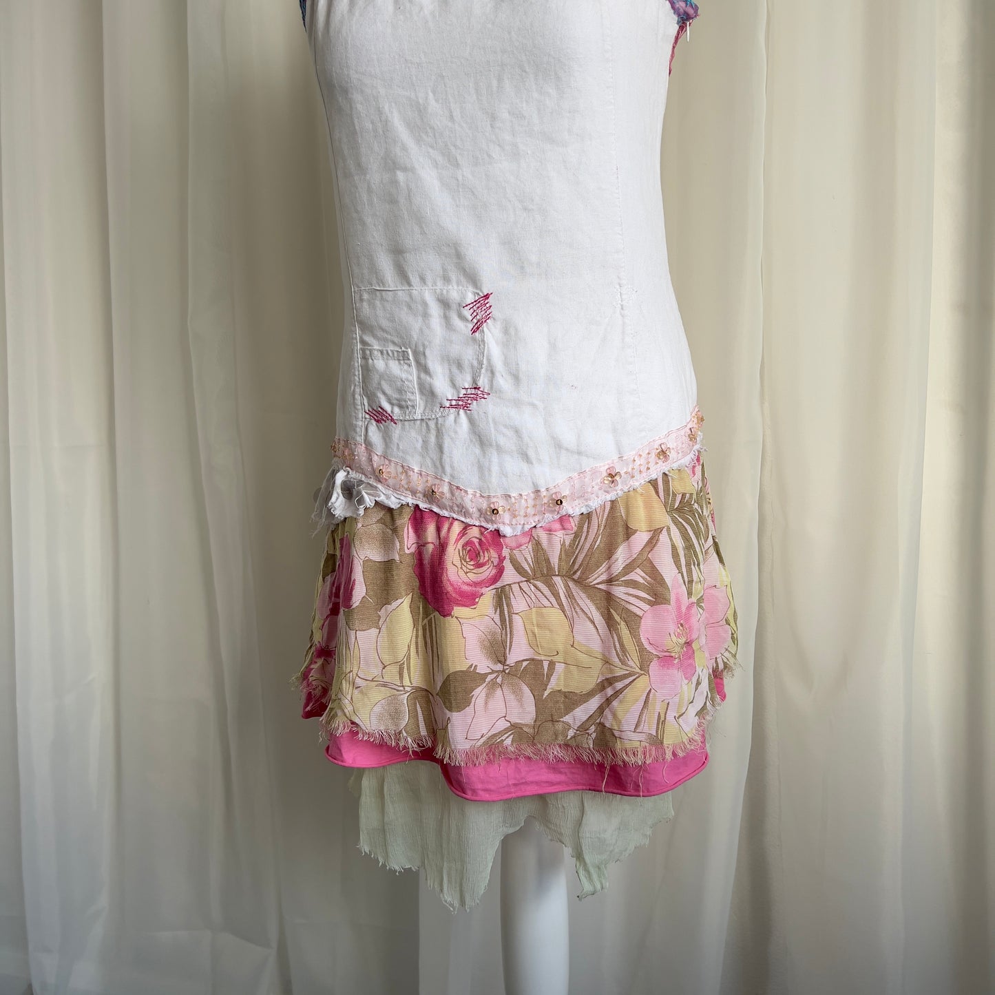 00s Floral Mini Dress - Size M