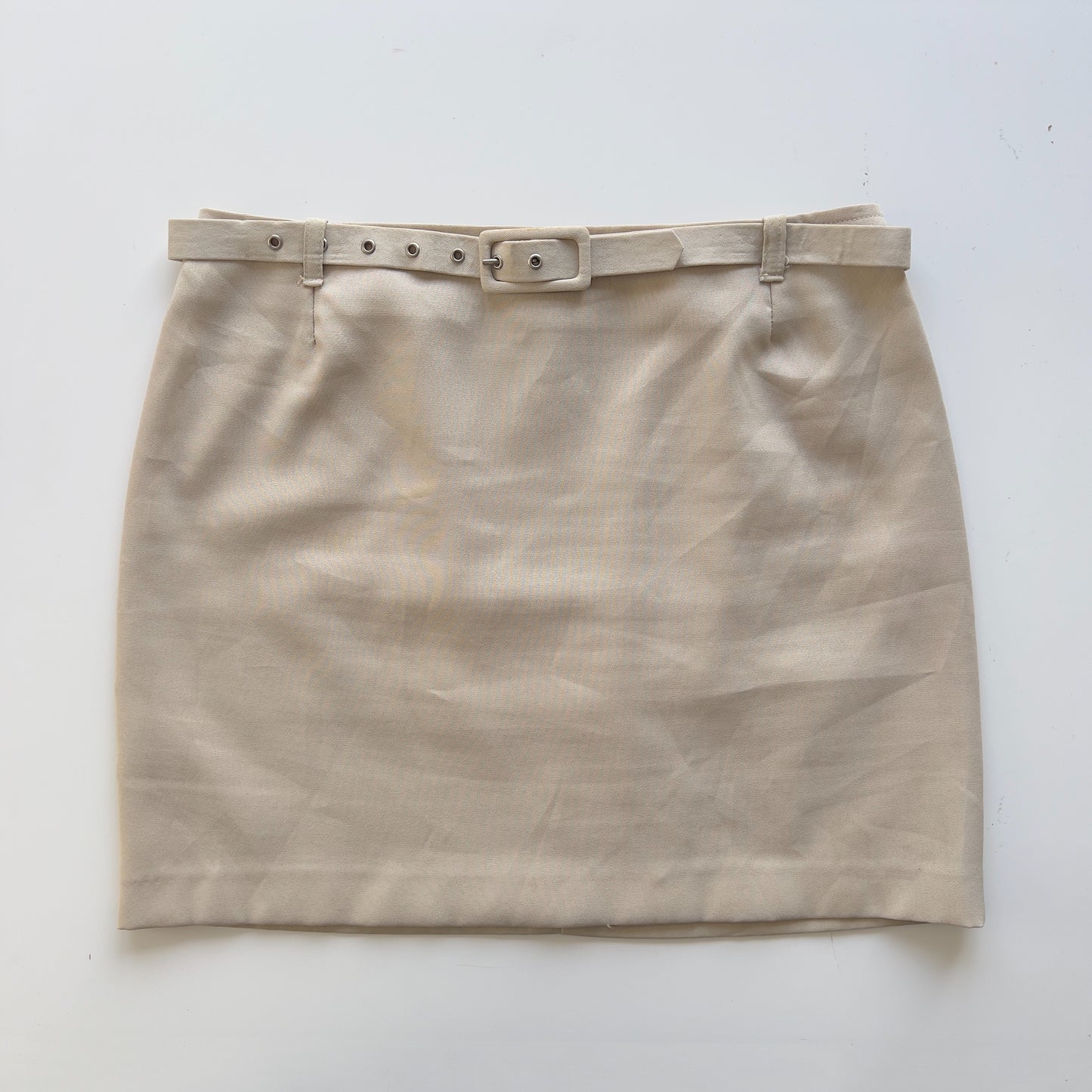 90s Buckle Mini Skirt - Size S