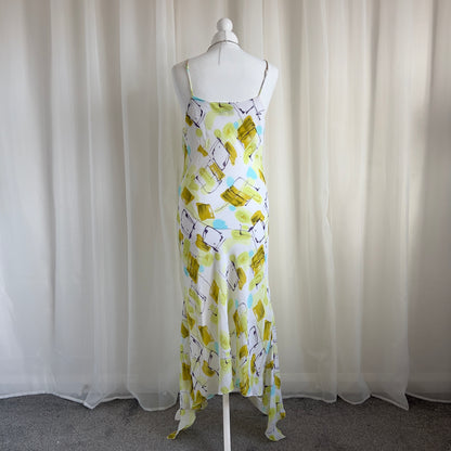 90s Asymmetric Maxi Dress - Size M