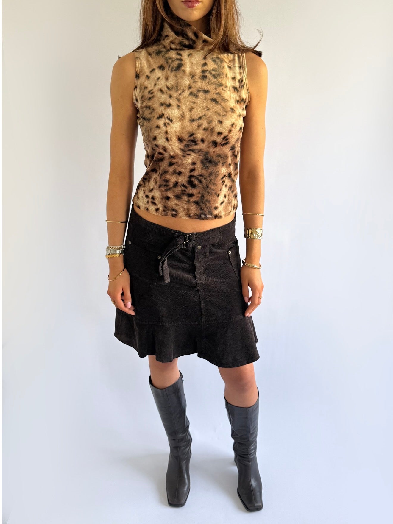 Velour Crop Top - Size S