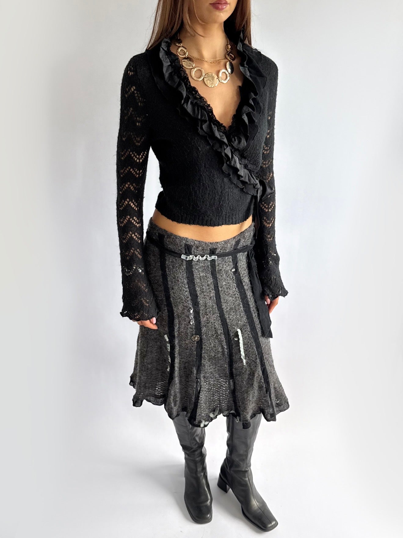 Mohair Wrap Cardigan - Size L