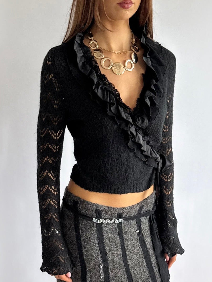 Mohair Wrap Cardigan - Size L