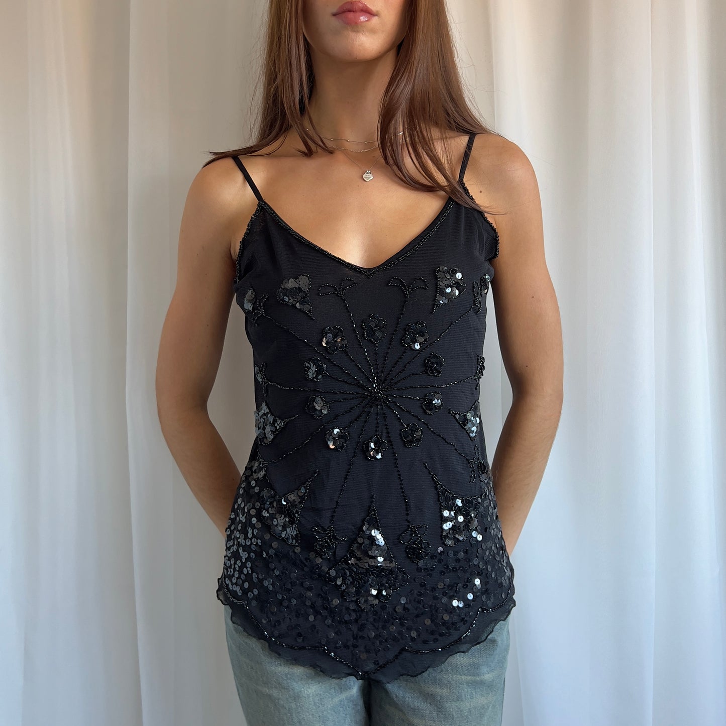 90s Beaded Cami - Size L