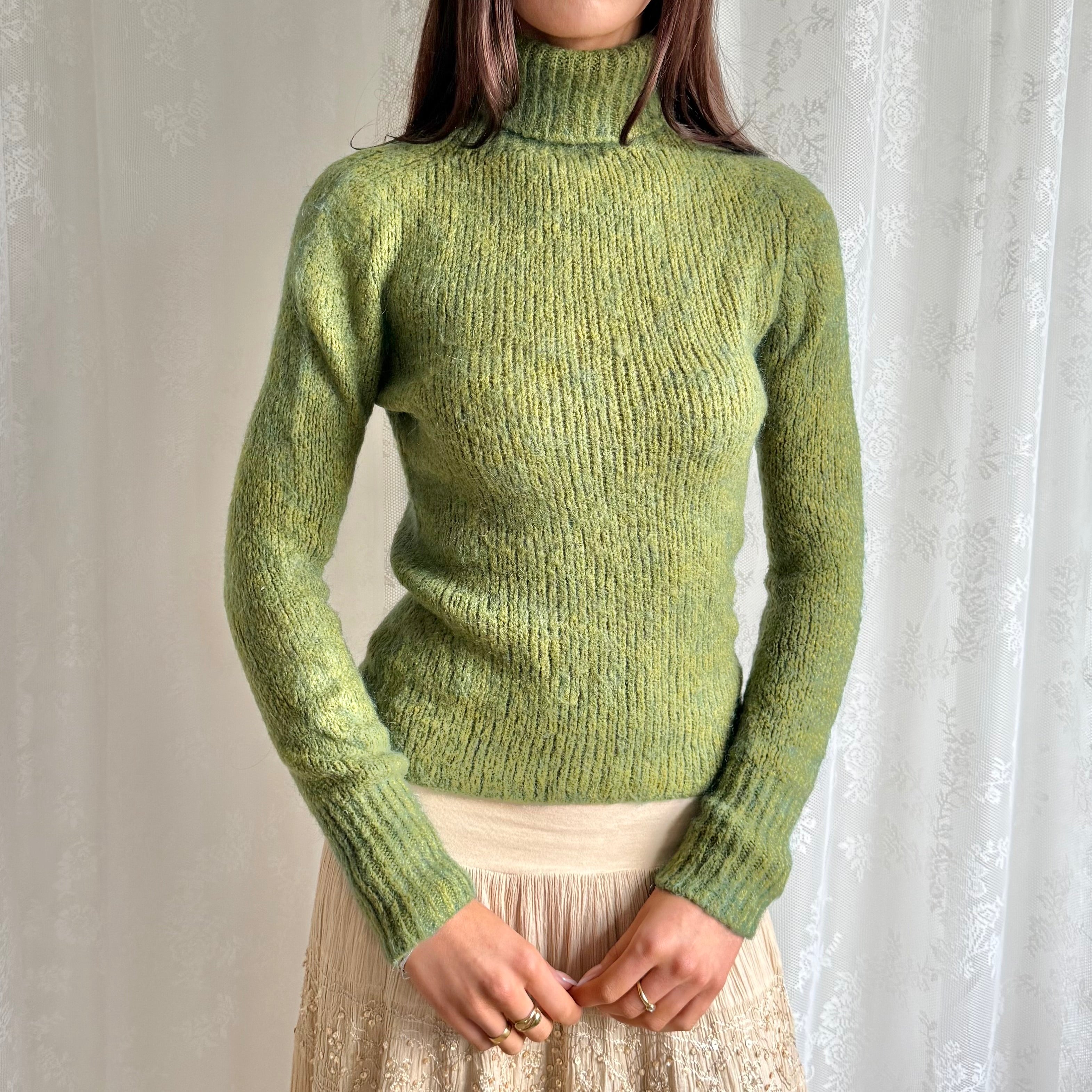 Mohair Knit Roll Neck Jumper - Size S