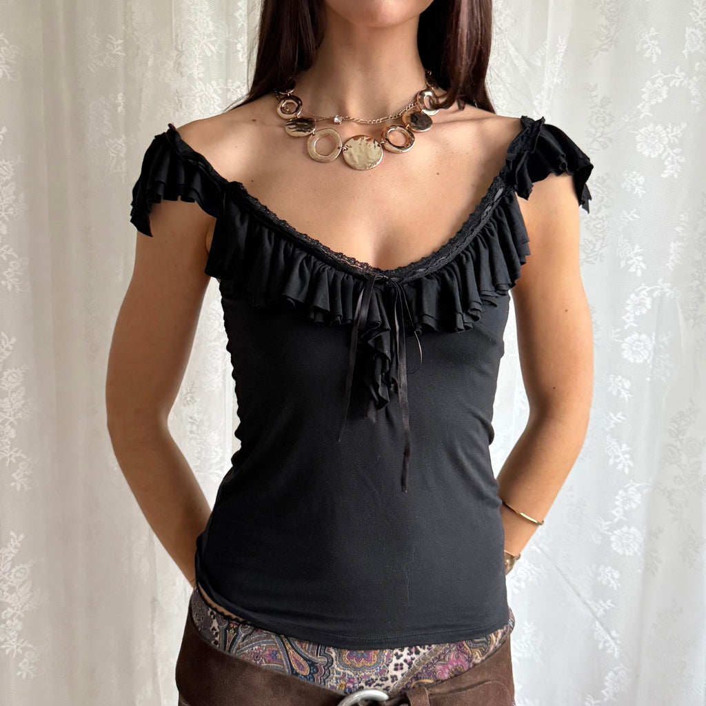 Ruffle Lace Cami - Size S