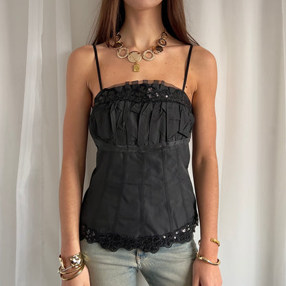 90s Mesh Lace Cami - Size L