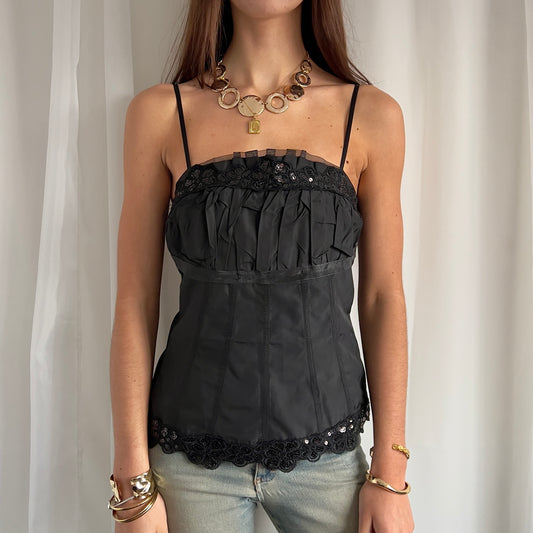 90s Mesh Lace Cami - Size L