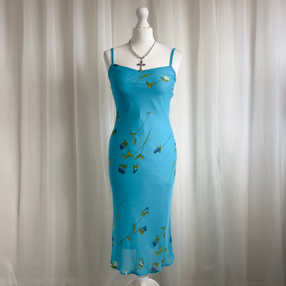 90s Floral Midi Dress - Size XS