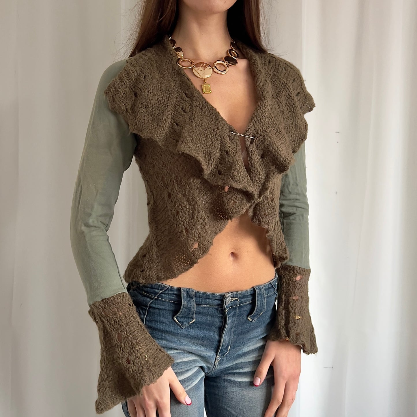 00s Mohair Knit Bolero Cardigan - Size S