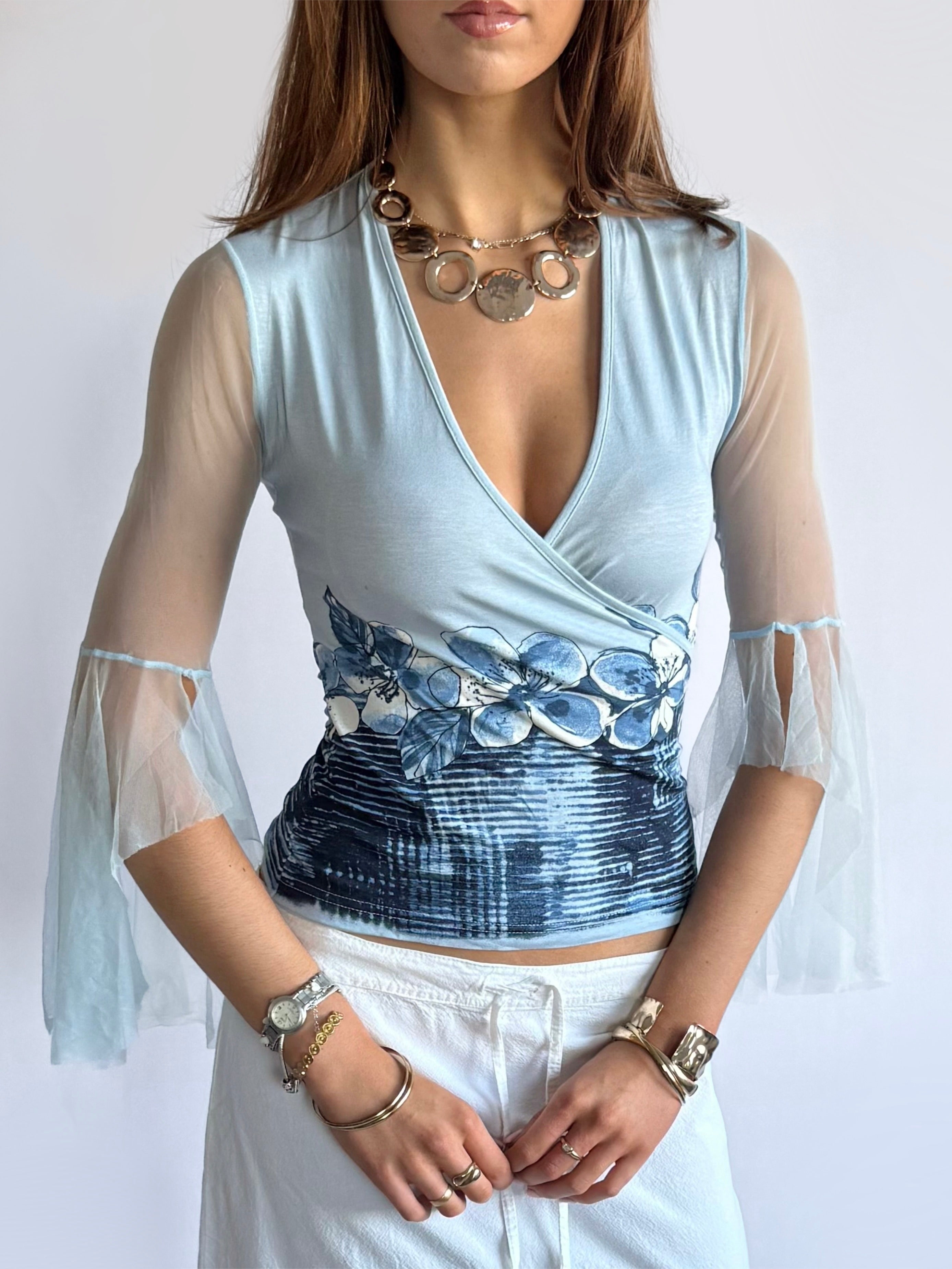 Flared Mesh Top - Size S