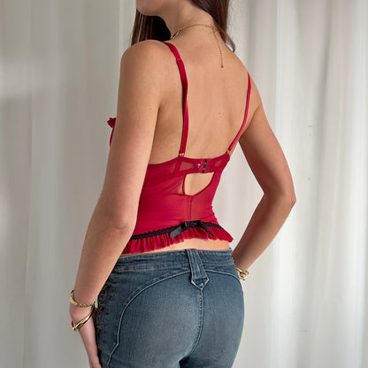 90s Mesh Corset Cami - Size XS