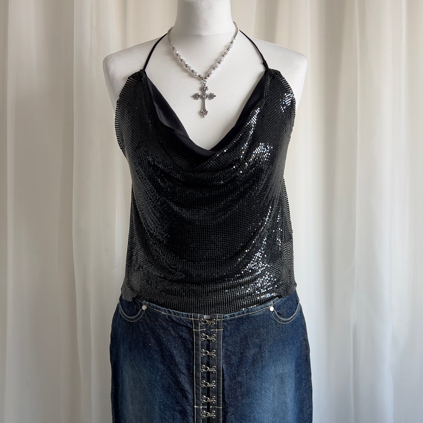 00s Backless Chainmail Cami - Size S