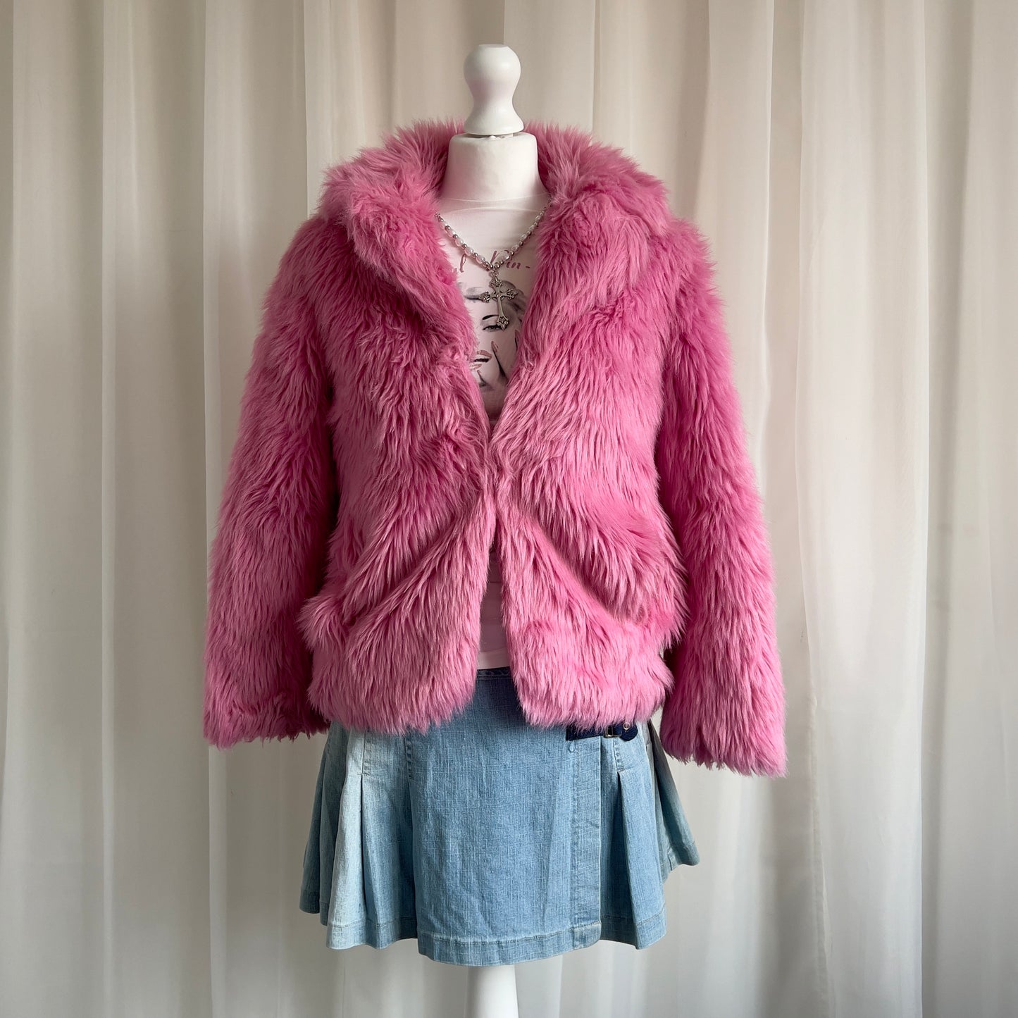 00s Faux Fur Jacket - Size M