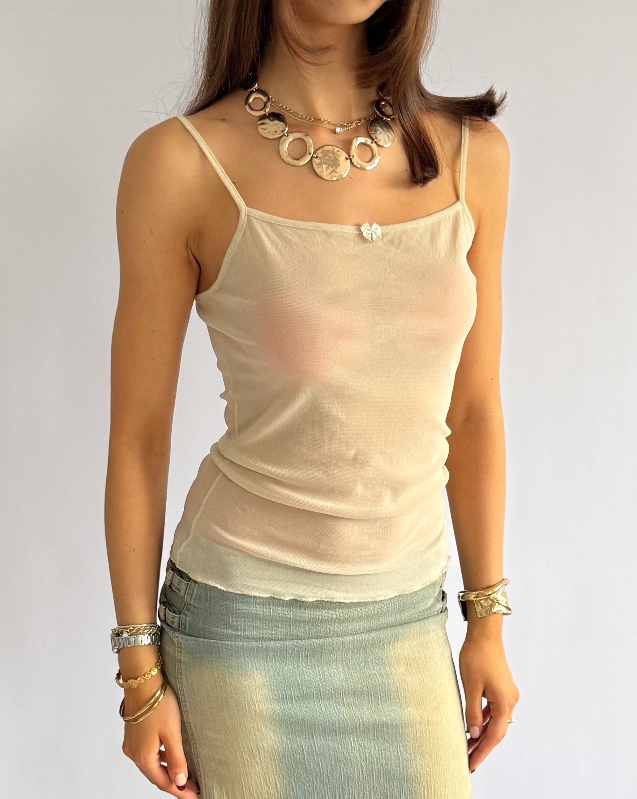 Mesh Bow Cami - Size L