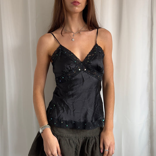 00s Sequin Lace Cami - Size M