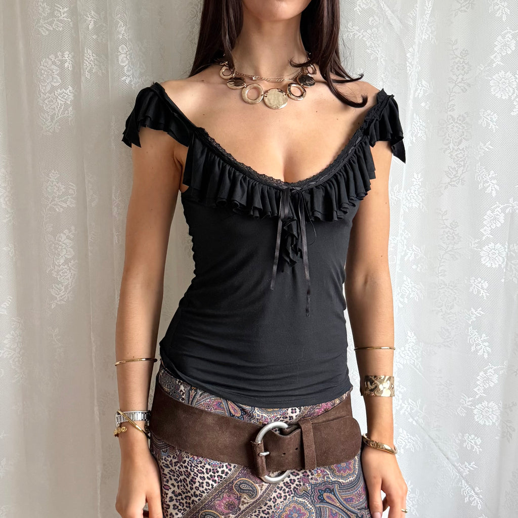 Ruffle Lace Cami - Size S