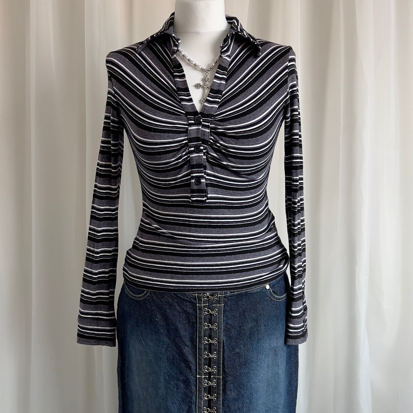 00s Striped Long Sleeve - Size S