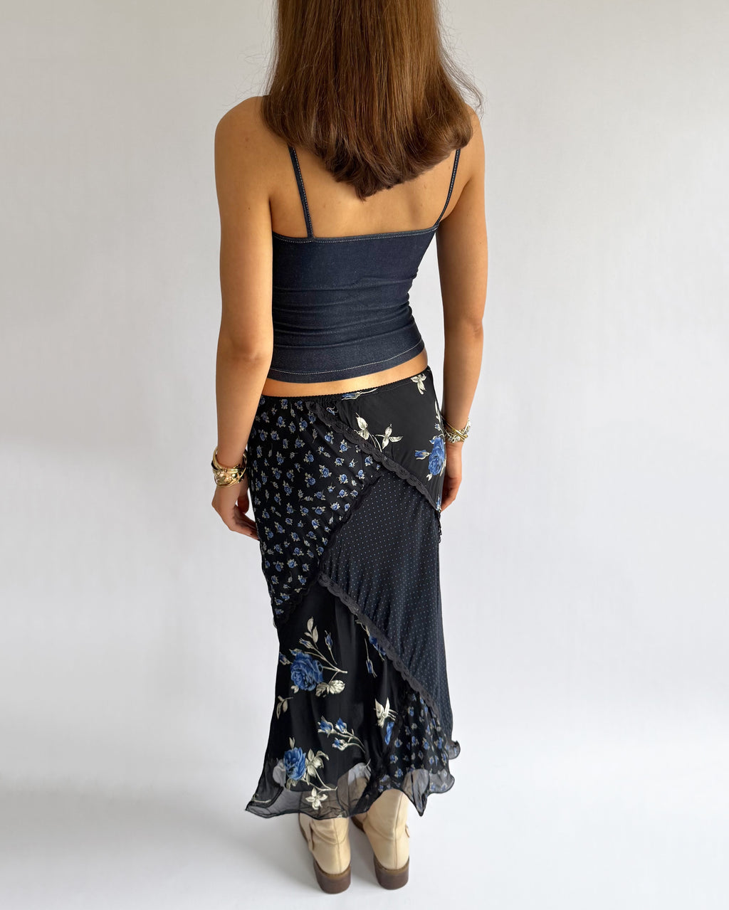 Floral Lace Midi Skirt - Size L