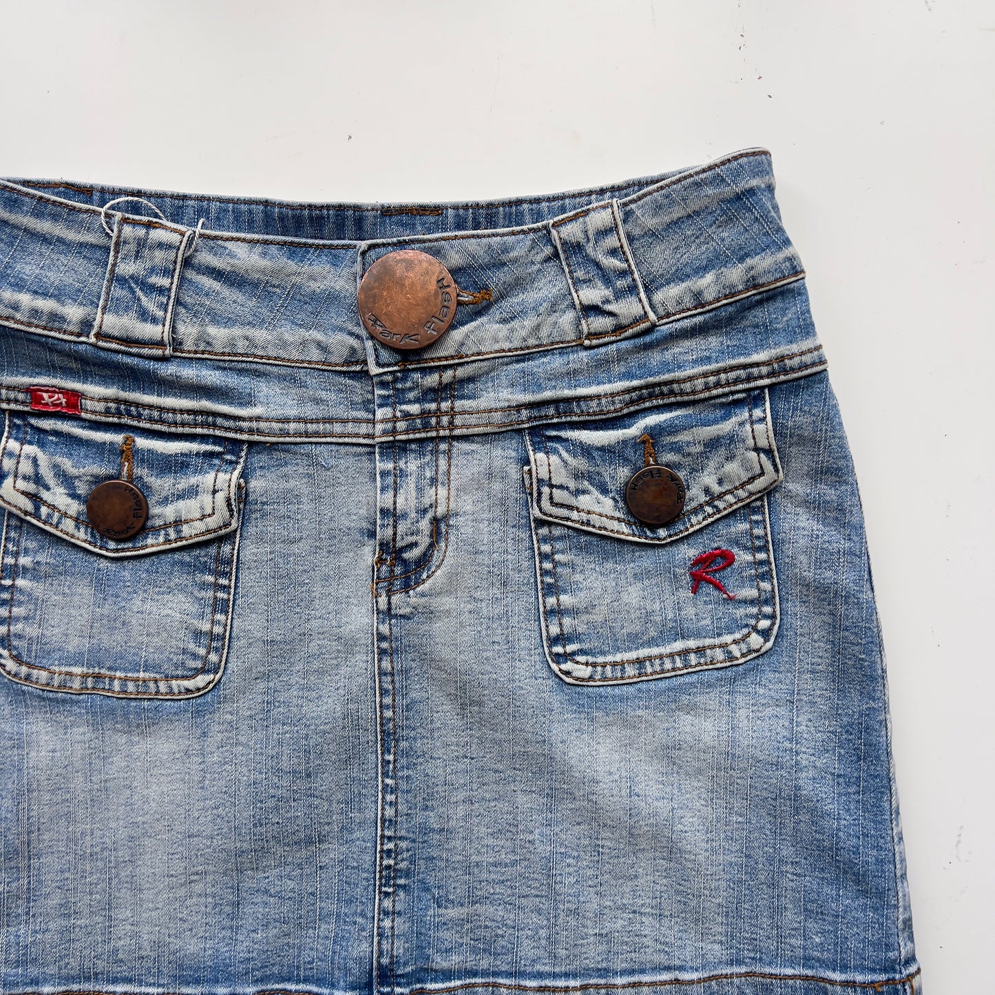 00s Denim Mini Skirt - Size XS