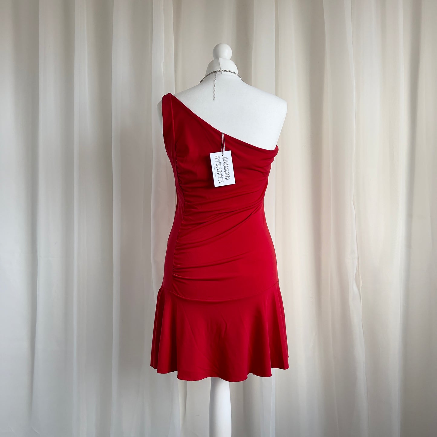 00s One Shoulder Rara Mini Dress - Size M