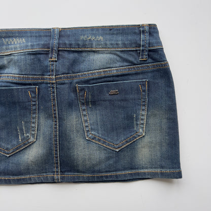 00s Denim Micro Mini Skirt - Size S