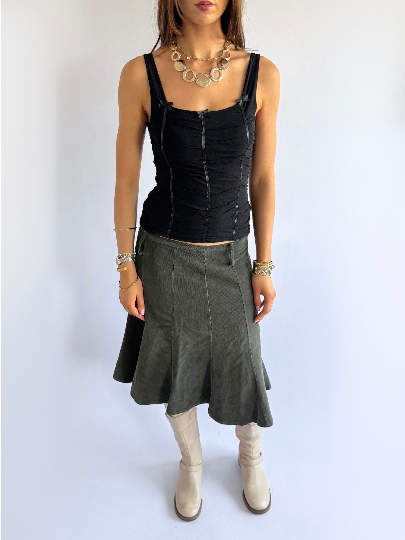 Ruched Bow Cami - Size M