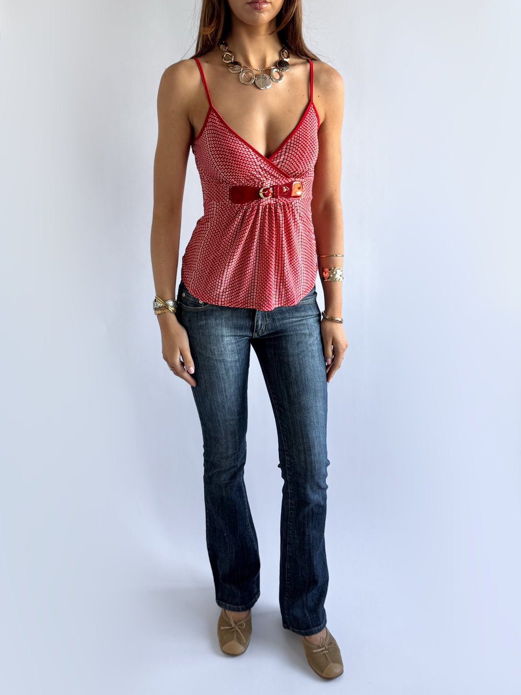 Buckle Crop Top - Size S