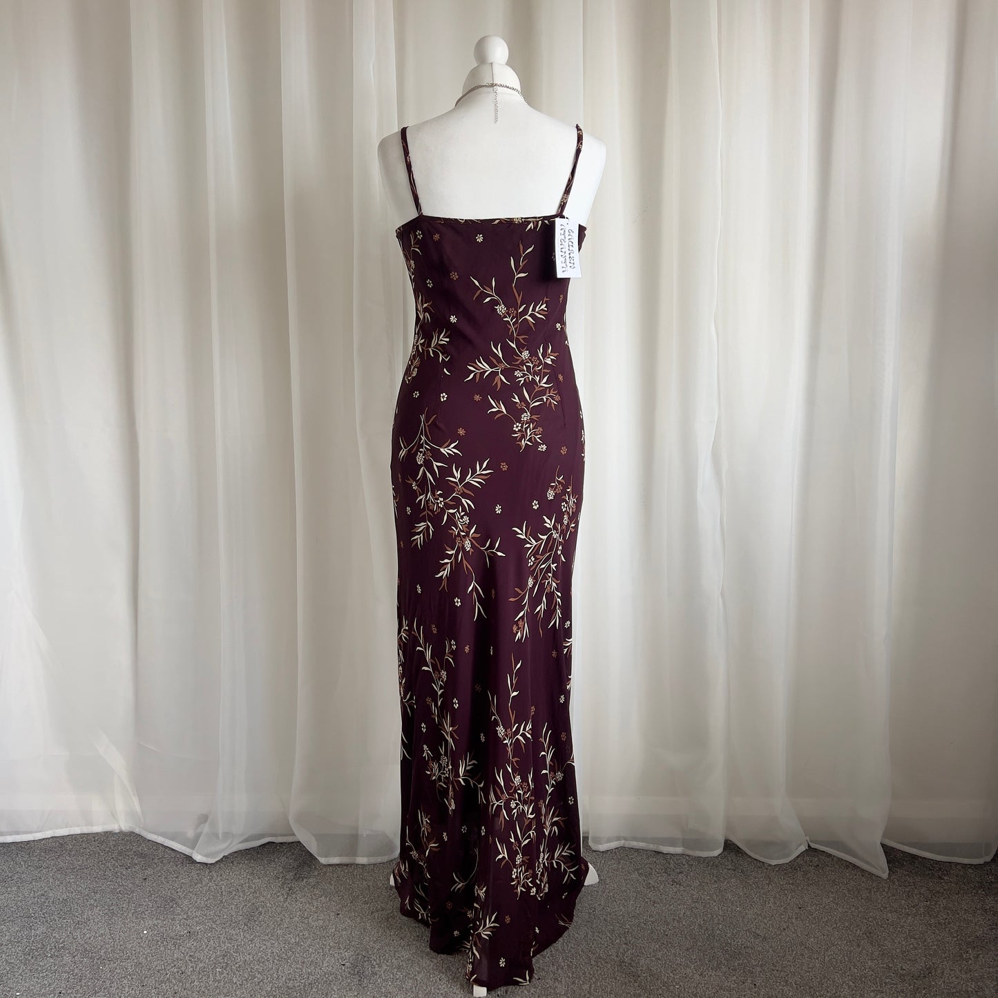 90s Floral Maxi Dress - Size M