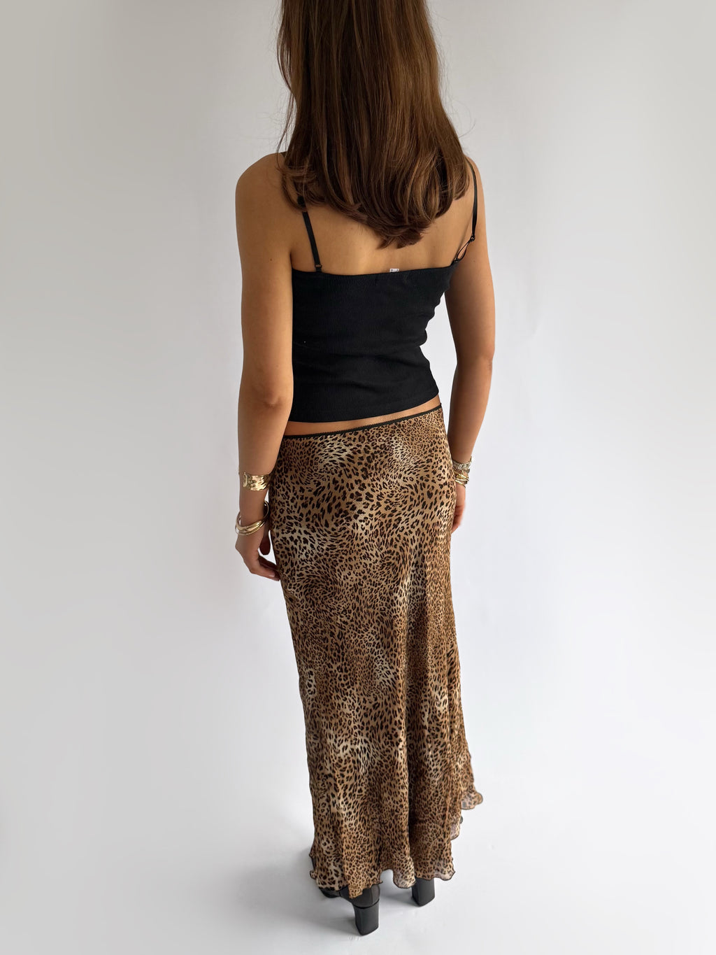Leopard Maxi Skirt - Size L
