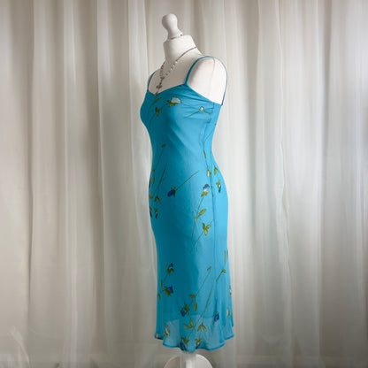 90s Floral Midi Dress - Size XS