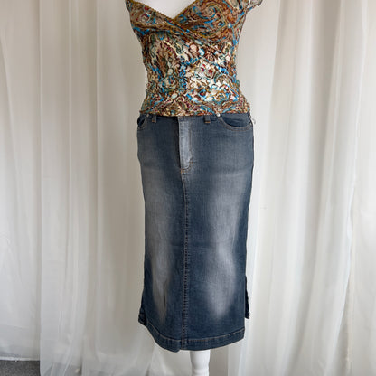 00s Denim Midi Skirt - Size M